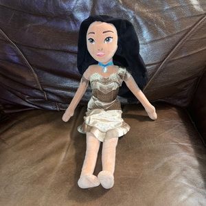 Disney Store Princess Pocahontas 19" Plush Soft Doll Brown Dress Stuffed Animal